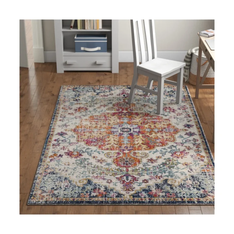 Hillsby Oriental Blue & Orange Area Rug